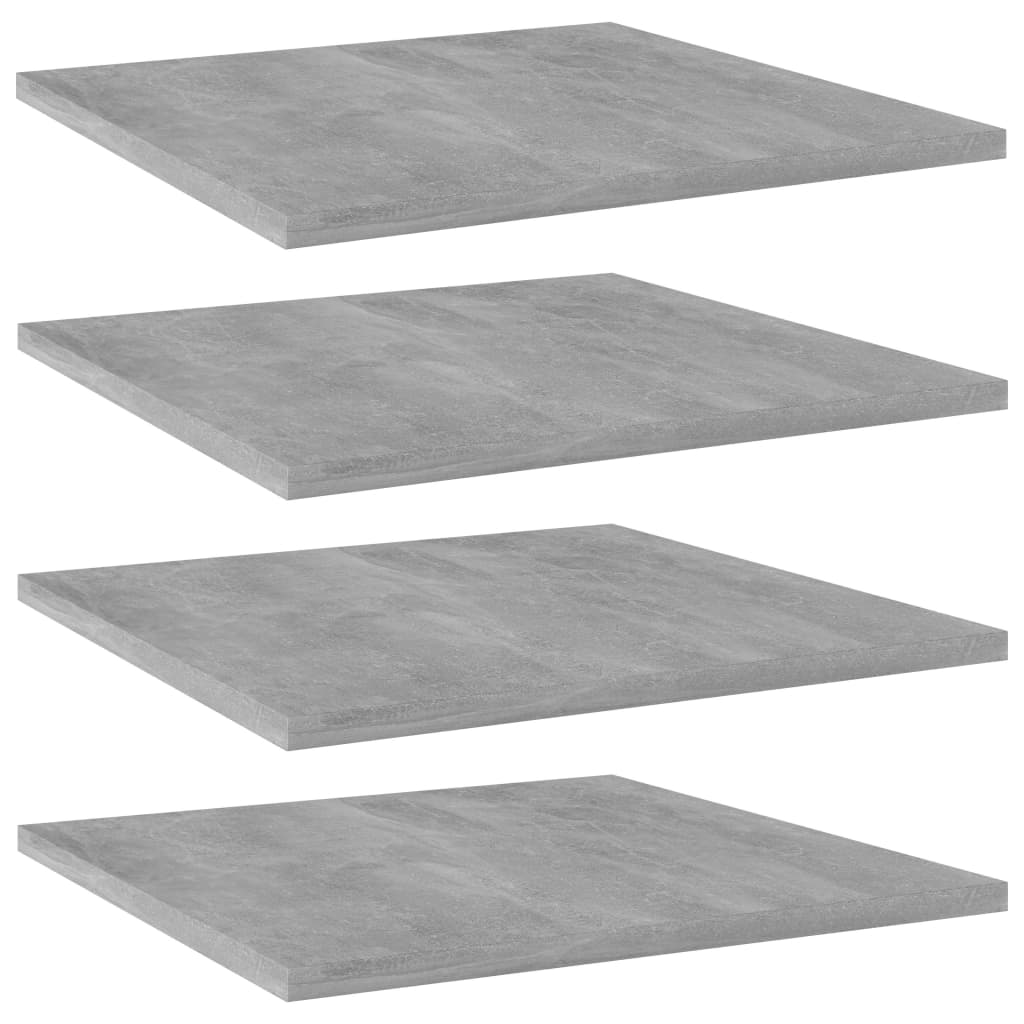 Bücherregal-Bretter 4 Stk. Betongrau 40x40x1,5 cm Holzwerkstoff