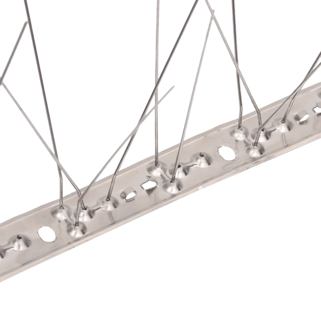 10-piece pigeon repellent spike set, stainless steel, 5 m, 5 rows