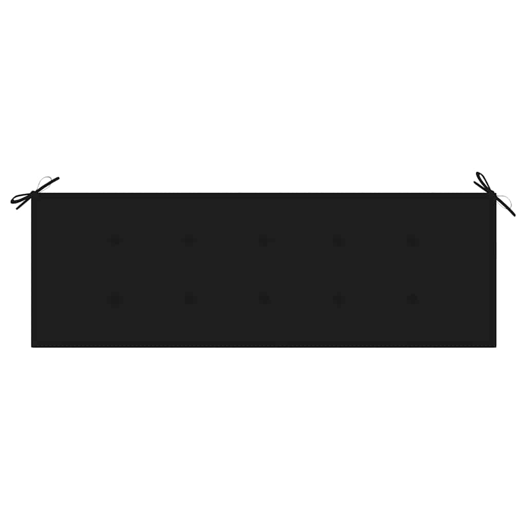 Stapelbare Gartenbank mit Auflage 159 cm Massivholz Teak