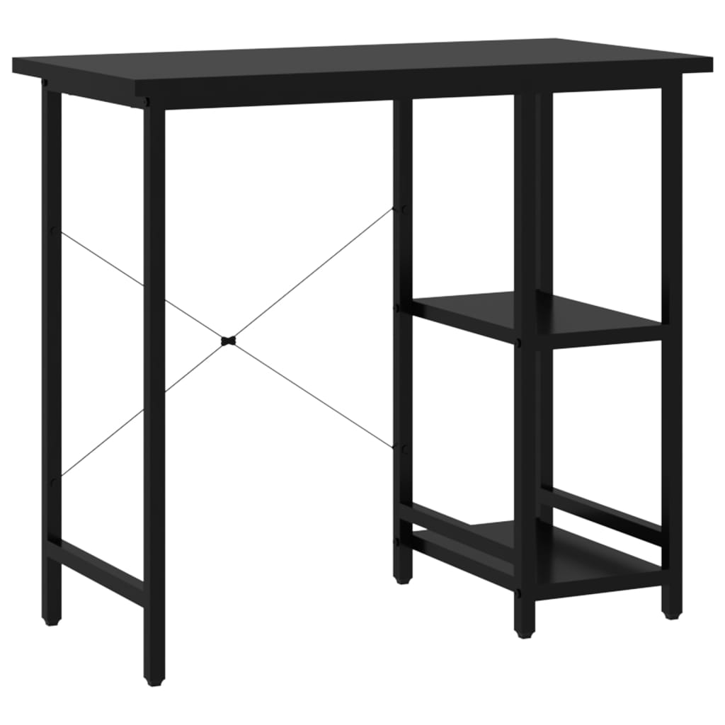 Computer desk black 80x40x72 cm MDF and metal