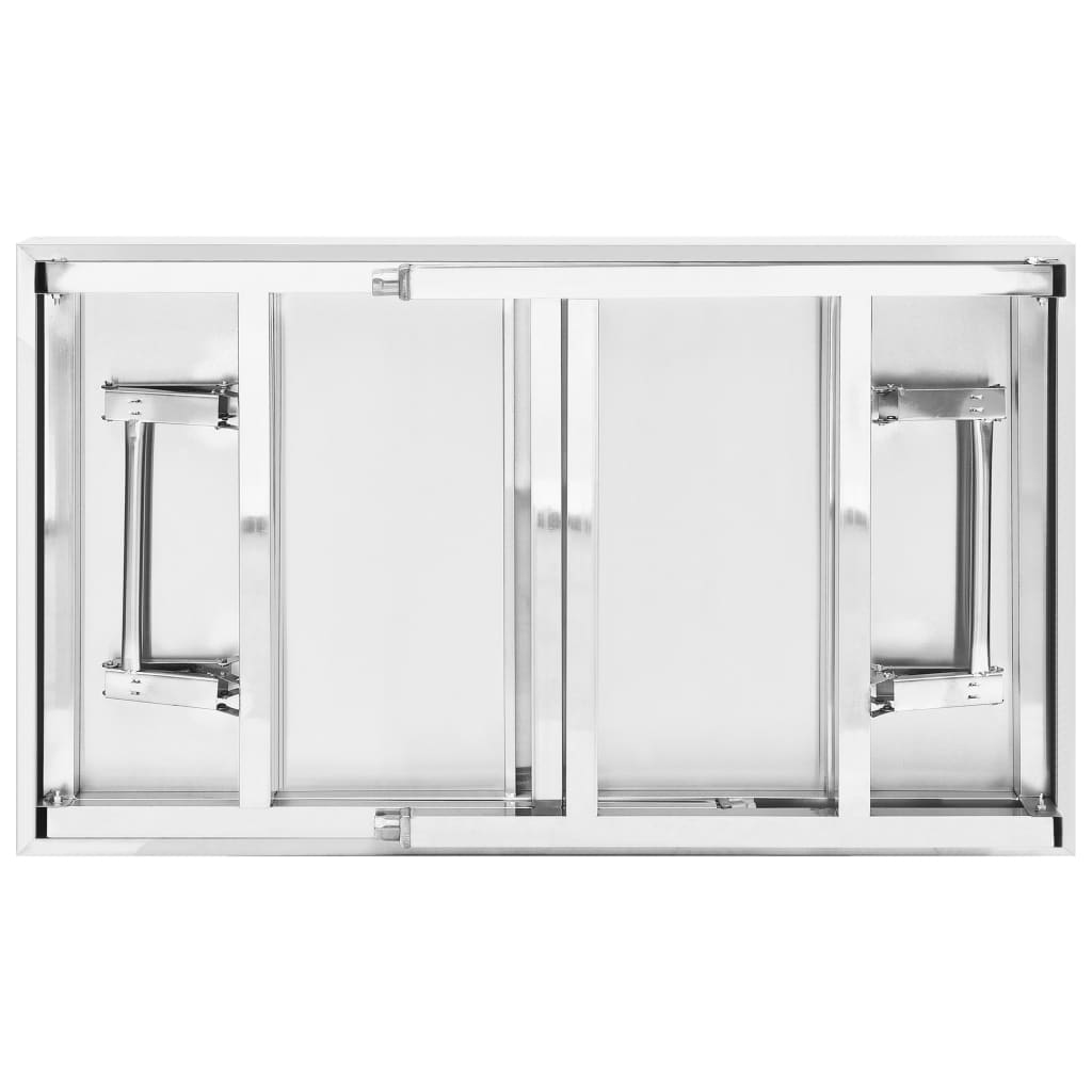 Kitchen work table foldable 100x60x80 cm stainless steel