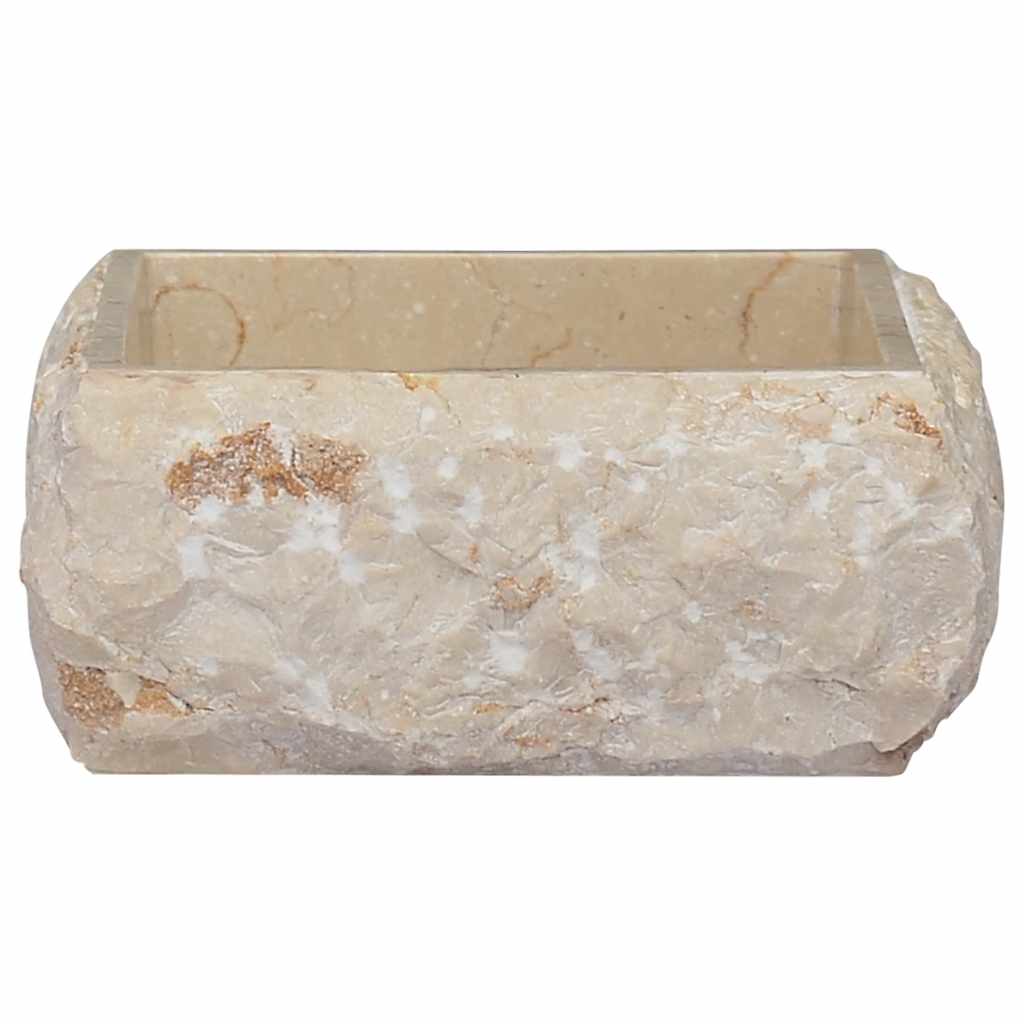 Waschbecken Creme 30x30x13 cm Marmor