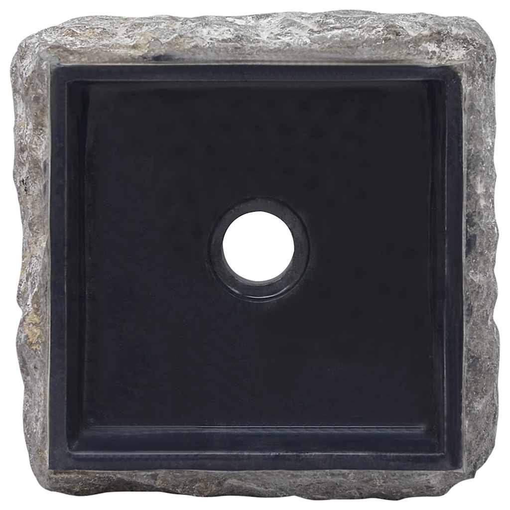 Waschbecken Schwarz 30x30x13 cm Marmor