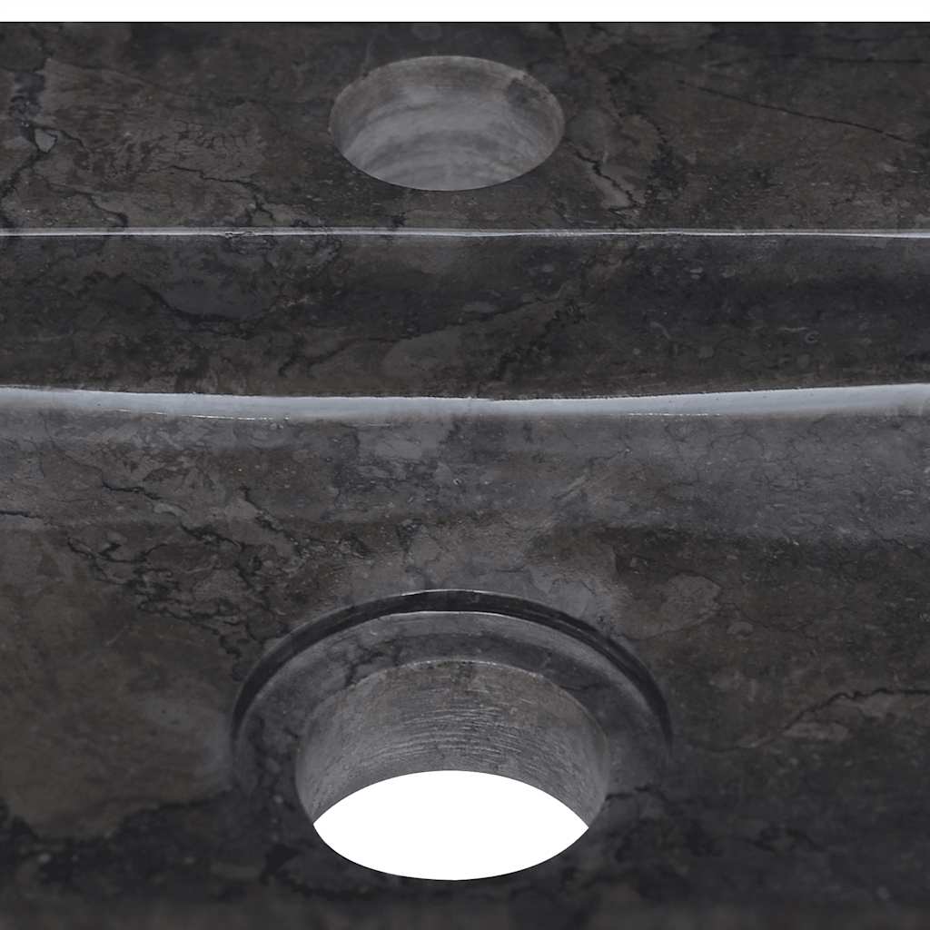 Wandwaschbecken Schwarz 38x24x6,5 cm Marmor
