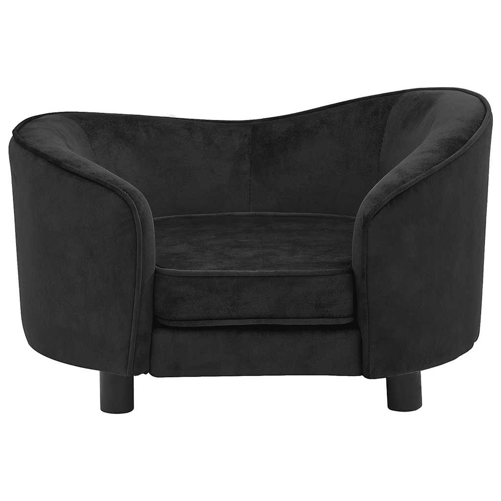 Dog sofa black 69x49x40 cm plush