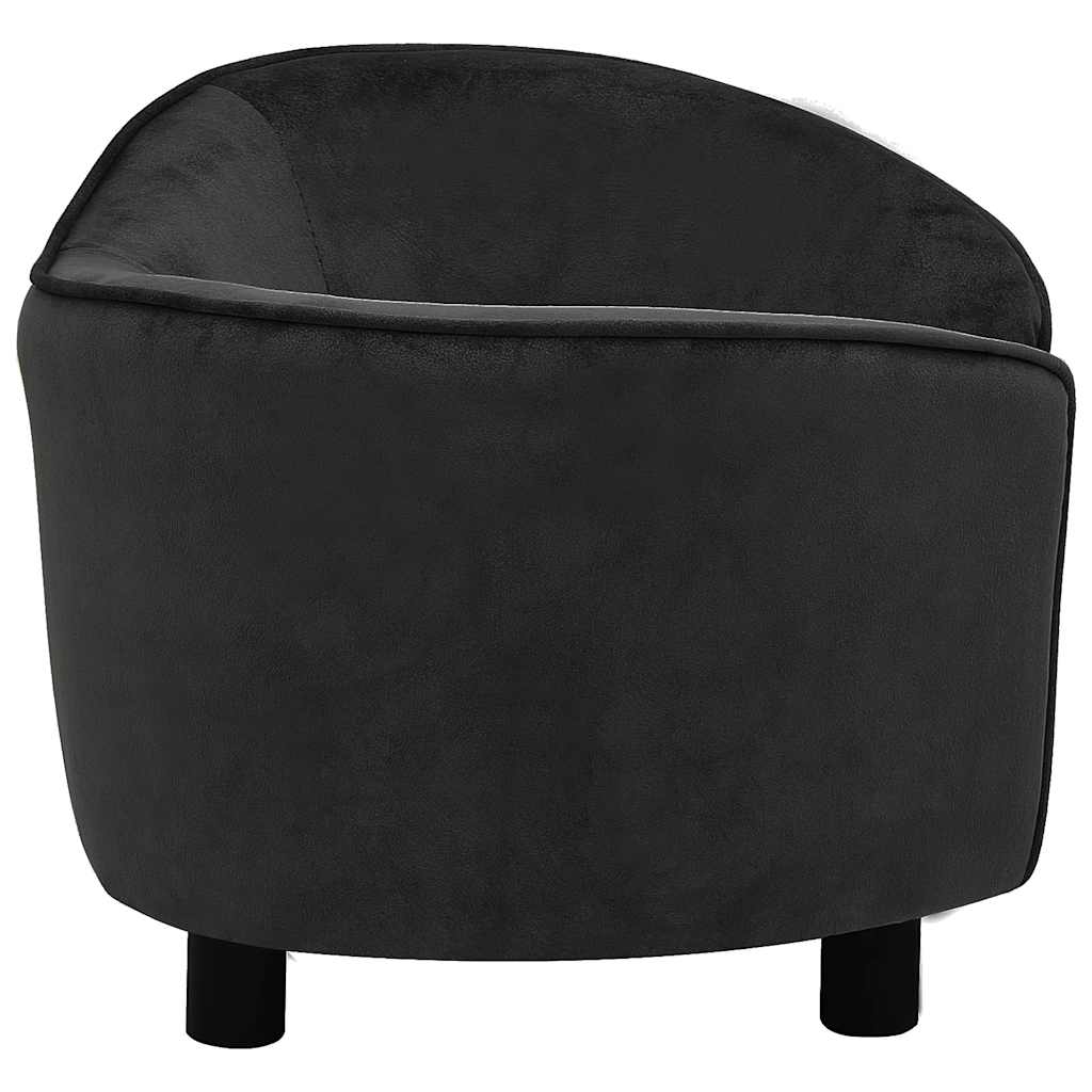 Dog sofa black 69x49x40 cm plush
