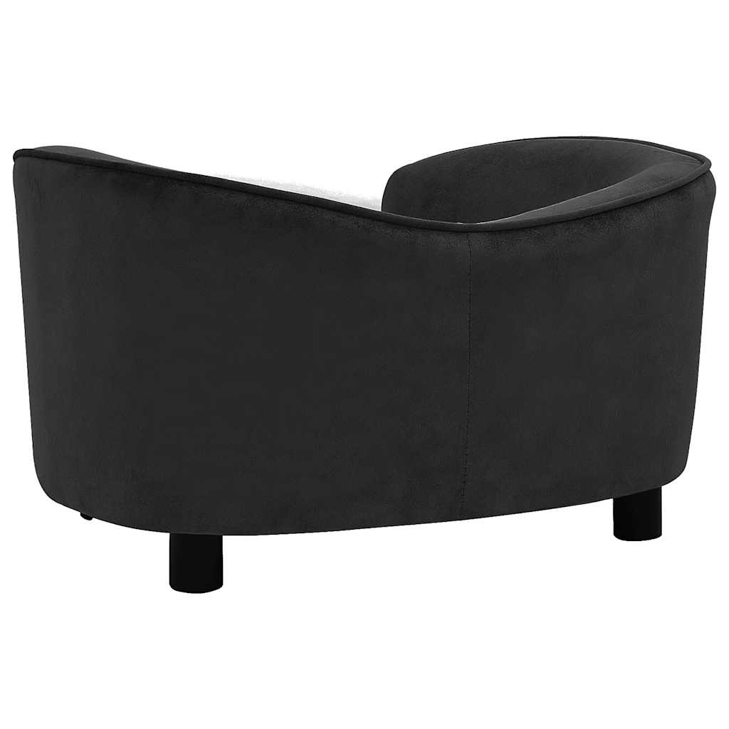 Dog sofa black 69x49x40 cm plush