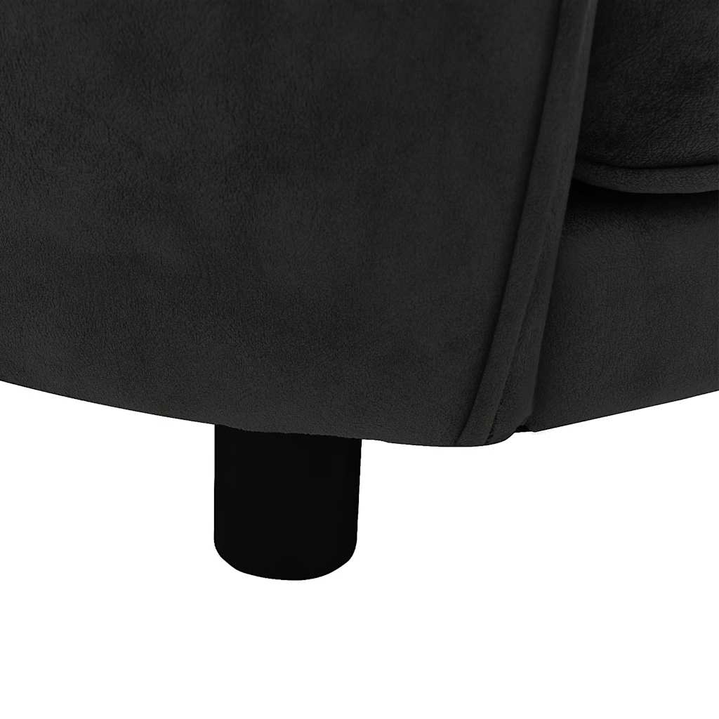 Dog sofa black 69x49x40 cm plush