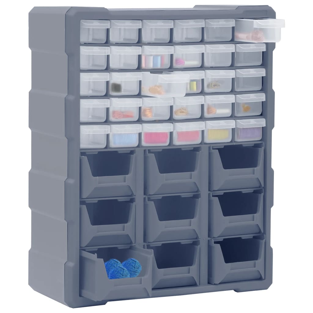 Multi-drawer organizer with 39 drawers 38x16x47 cm