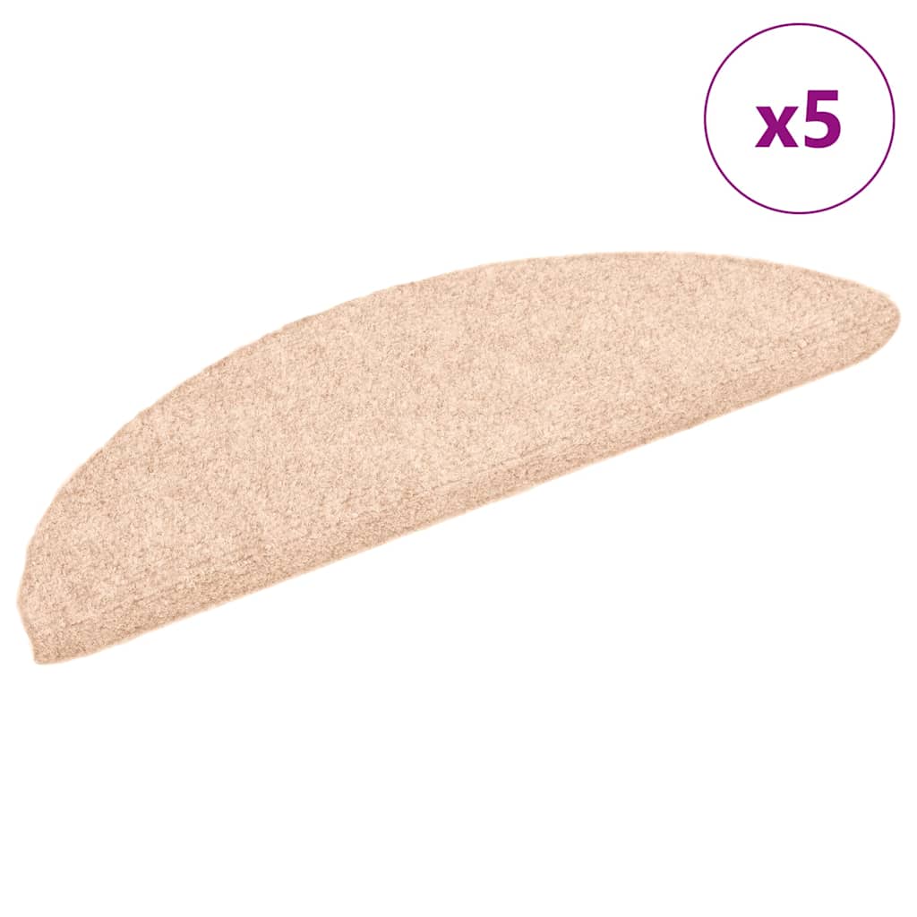 Self-adhesive stair mats 5 pcs. Brown 56x17x3 cm needle felt