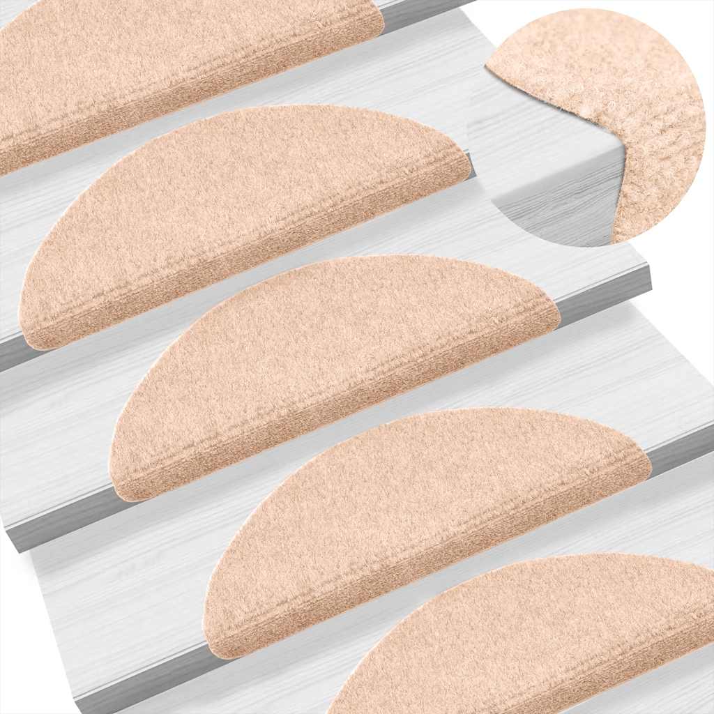 Self-adhesive stair mats 5 pcs. Brown 56x17x3 cm needle felt
