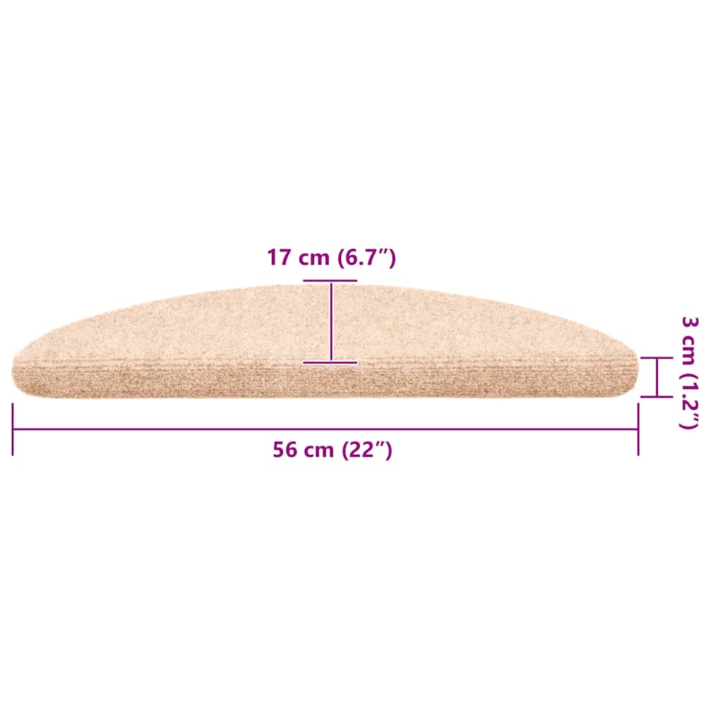 Self-adhesive stair mats 5 pcs. Brown 56x17x3 cm needle felt