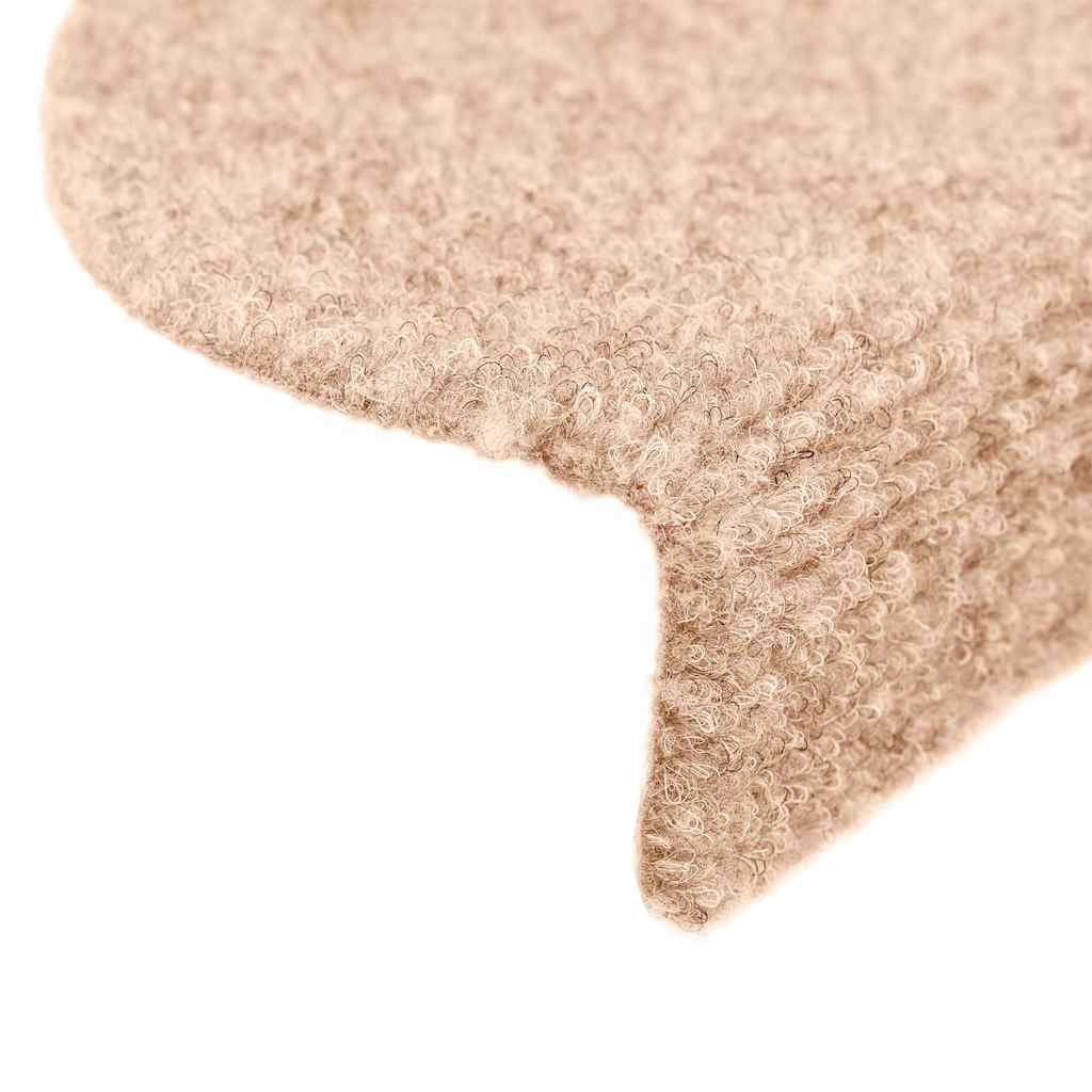 Self-adhesive stair mats 10 pcs. Cream 56x17x3cm needle felt