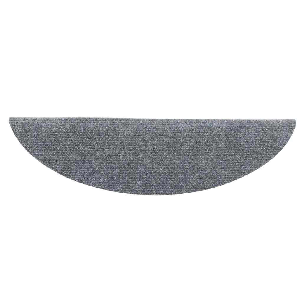 Stufenmatten Selbstklebend 5 Stk. 56x17x3 cm Hellgrau Halbrund