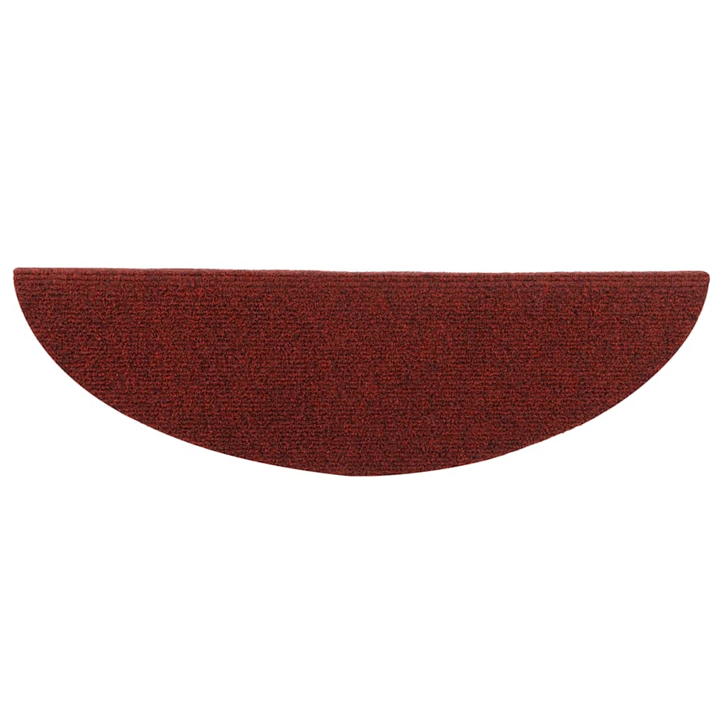 Stufenmatten Selbstklebend 10 Stk. 56x17x3 cm Bordeauxrot Halbrund