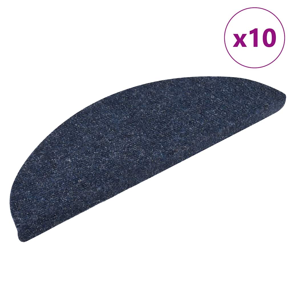 Self-adhesive stair mats 10 pcs. Blue 56x17x3 cm needle felt