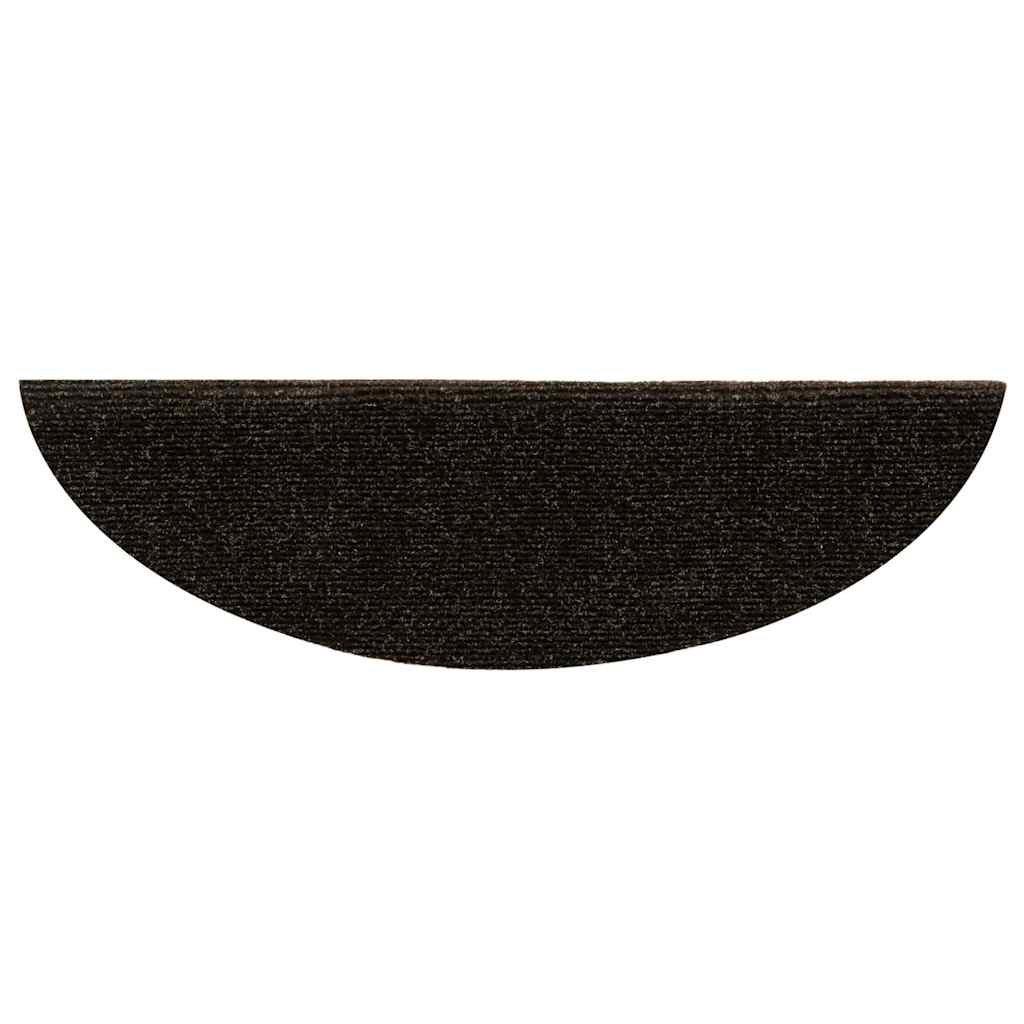 Stufenmatten Selbstklebend 5 Stk. 56x17x3 cm Dunkelbraun Halbrund