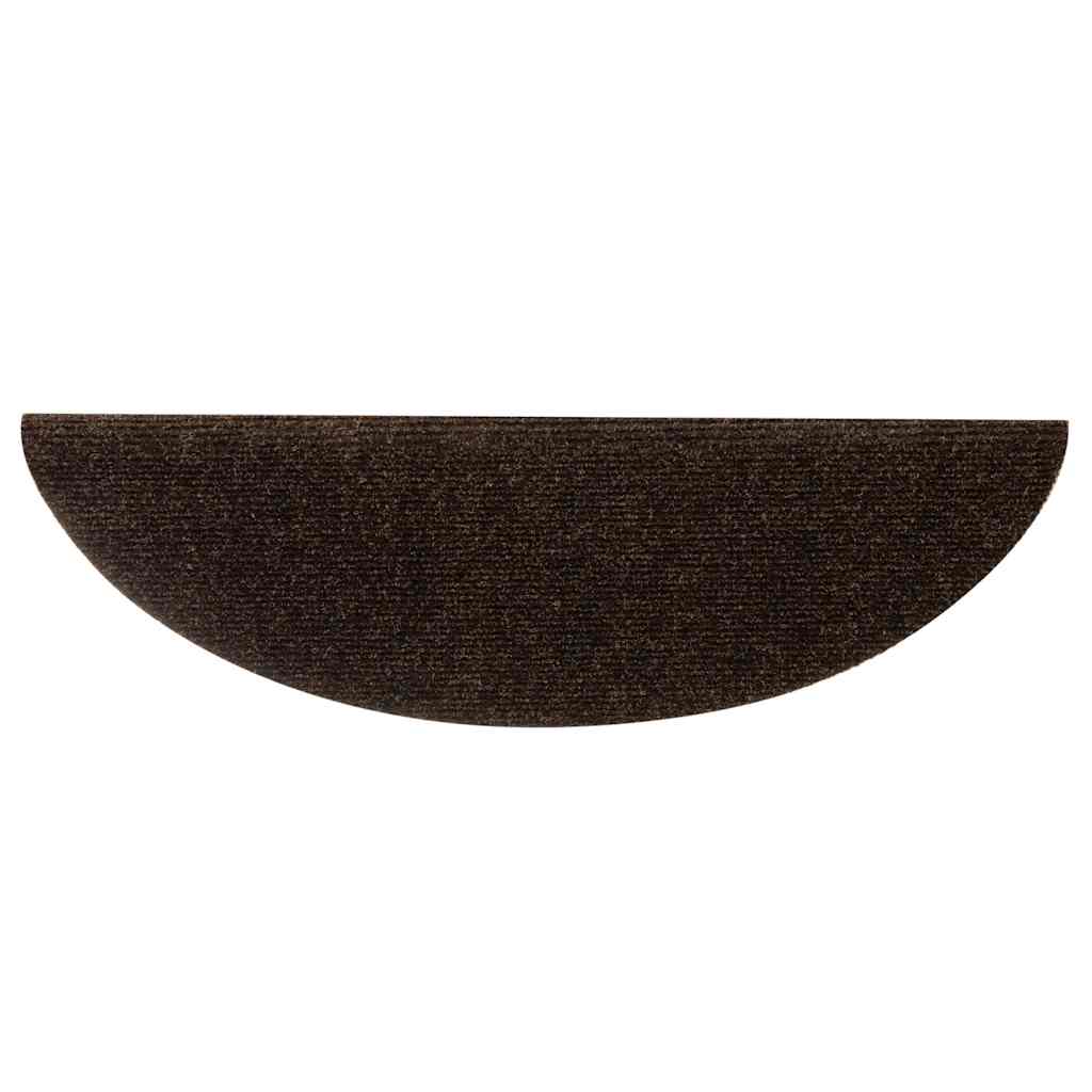 Stufenmatten Selbstklebend 5 Stk. 56x17x3 cm Braun Halbrund