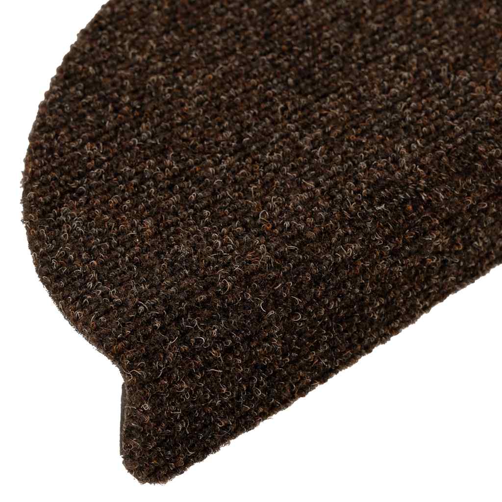 Stufenmatten Selbstklebend 5 Stk. 56x17x3 cm Braun Halbrund