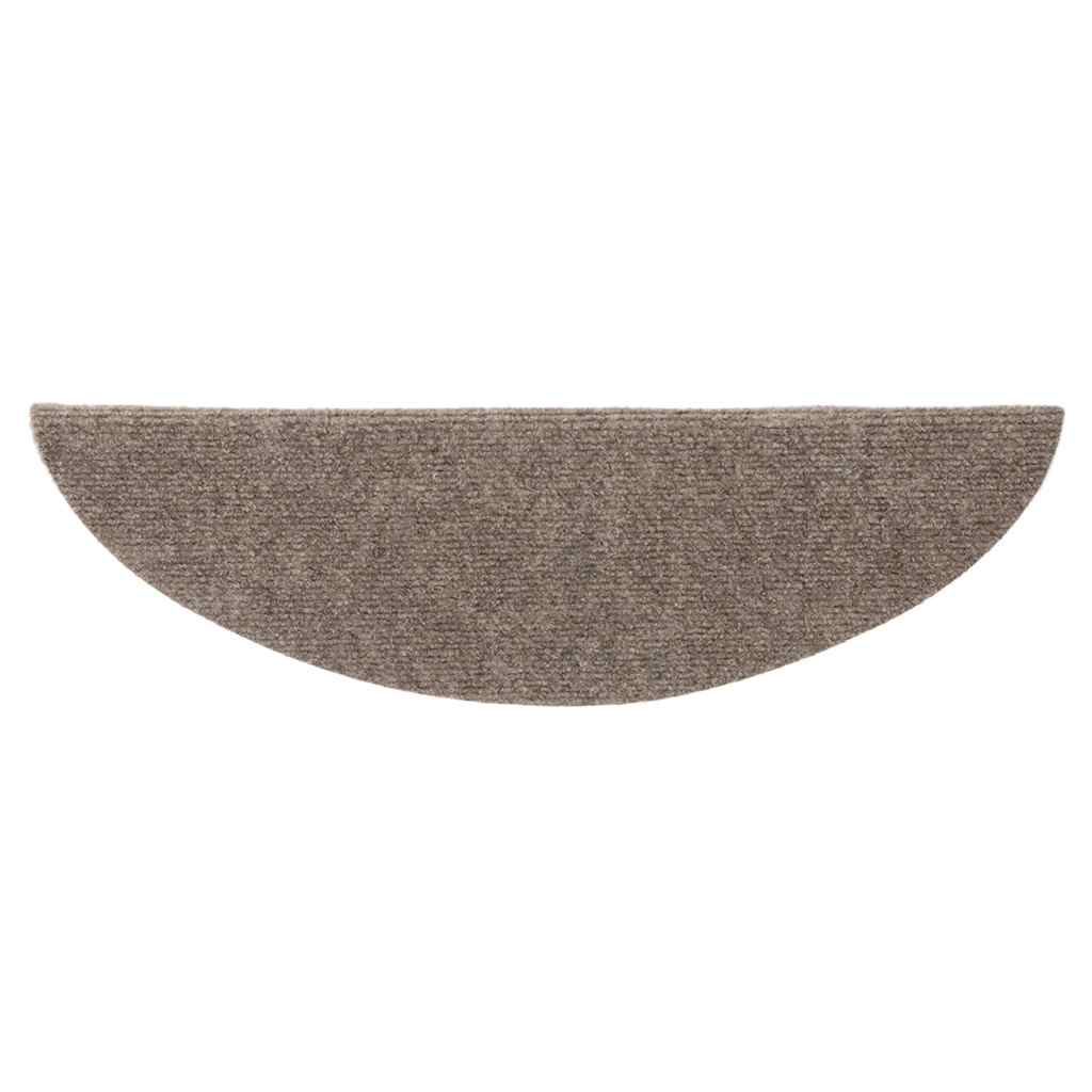 Stufenmatten Selbstklebend 5 Stk. 56x17x3 cm Beige Halbrund