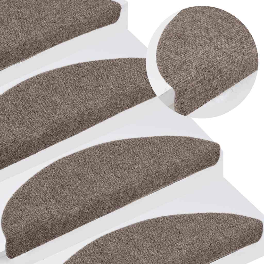 Stufenmatten Selbstklebend 5 Stk. 56x17x3 cm Beige Halbrund