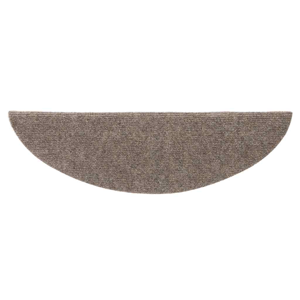 Stufenmatten Selbstklebend 10 Stk. 56x17x3 cm Beige Halbrund