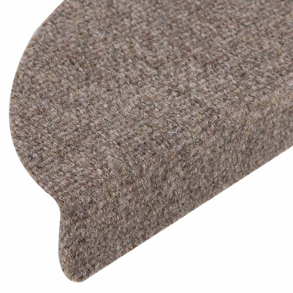 Stufenmatten Selbstklebend 10 Stk. 56x17x3 cm Beige Halbrund