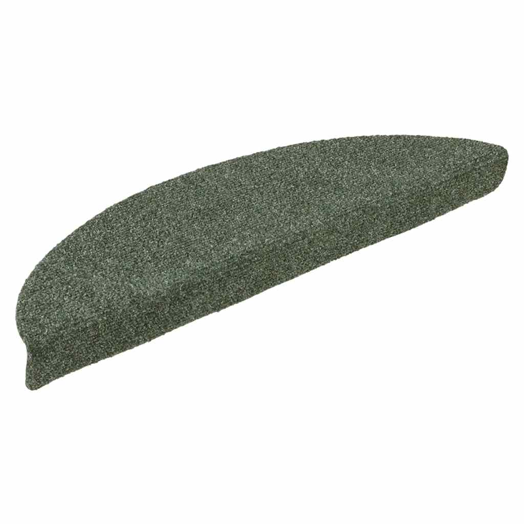 Stufenmatten Selbstklebend 5 Stk. 56x17x3 cm Grün Halbrund
