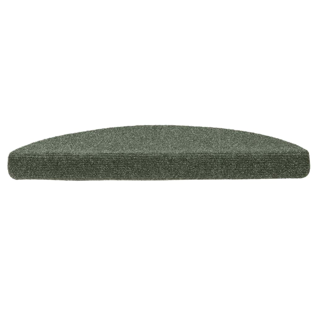 Stufenmatten Selbstklebend 5 Stk. 56x17x3 cm Grün Halbrund