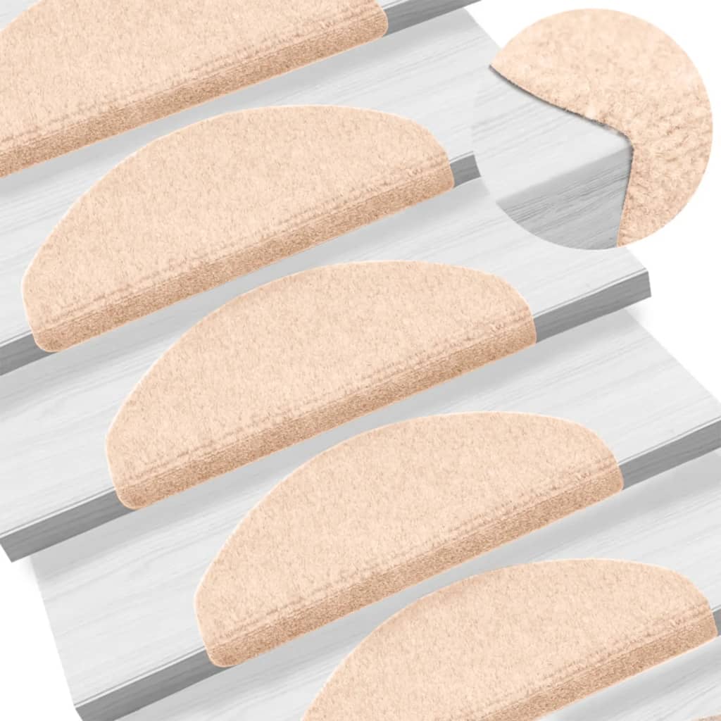 Self-adhesive stair mats 5 pcs. Brown 65x21x4cm needle felt