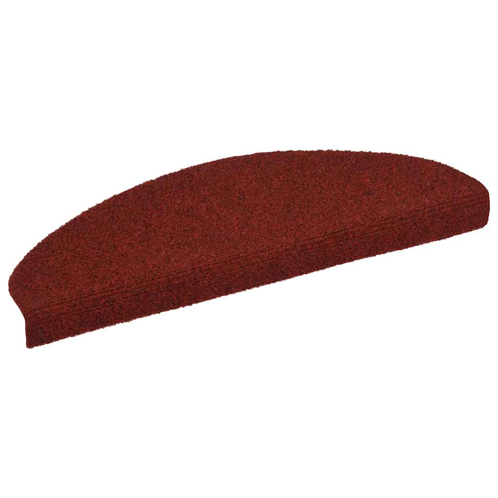 Self-adhesive stair mats 10 pcs. Red 65x21x4 cm needle felt