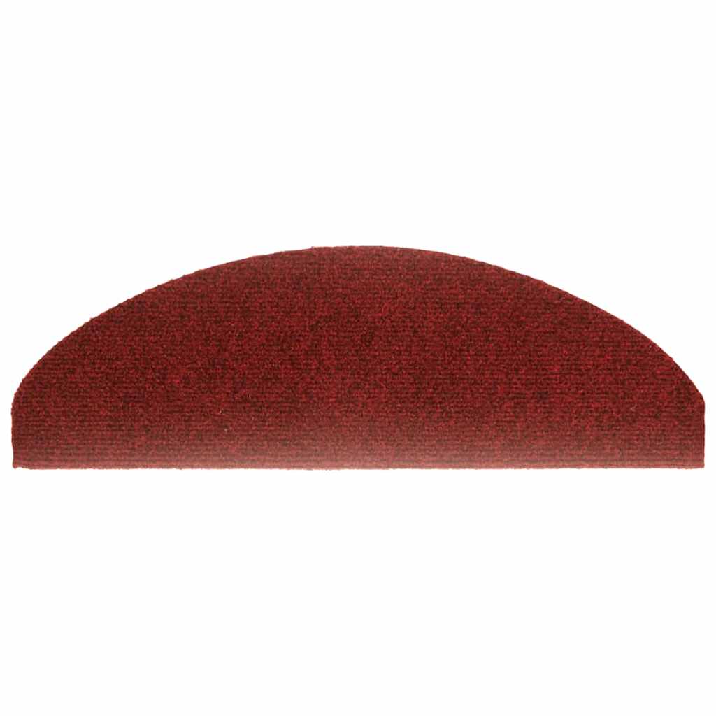 Stufenmatten Selbstklebend 10 Stk. 65x21x4 cm Bordeauxrot Halbrund Groß
