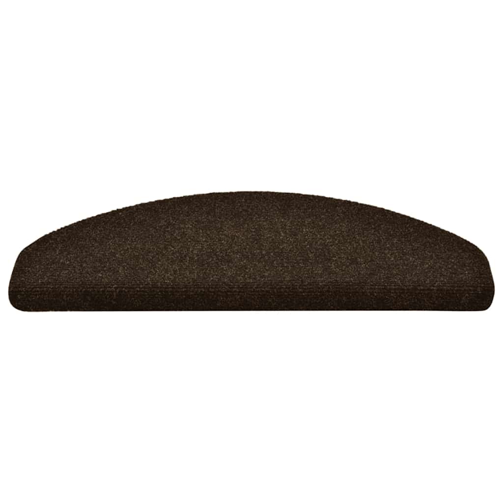 Self-adhesive stair mats 10 pcs. Brown 65x21x4cm needle felt