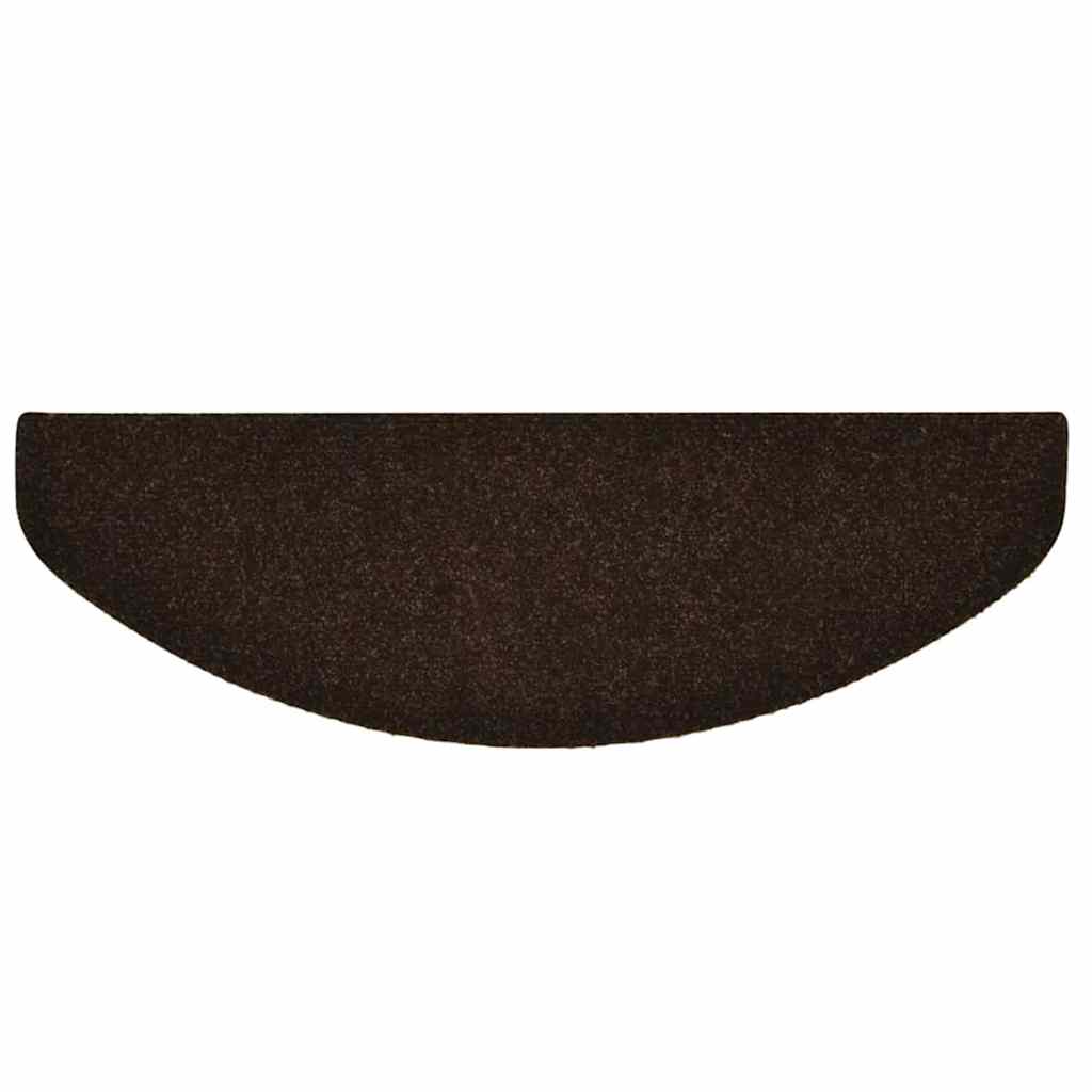 Self-adhesive stair mats 10 pcs. Brown 65x21x4cm needle felt