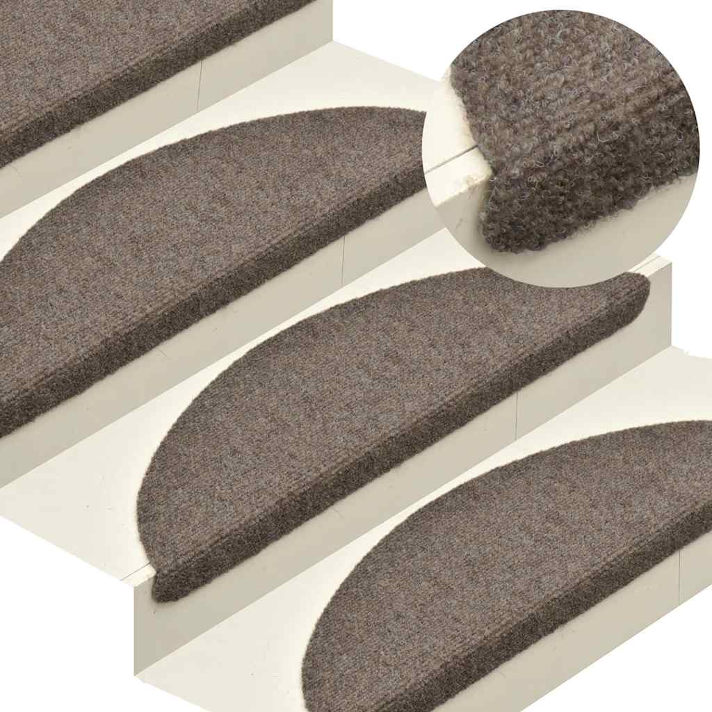 Stufenmatten Selbstklebend 5 Stk. 65x21x4 cm Beige Halbrund Groß