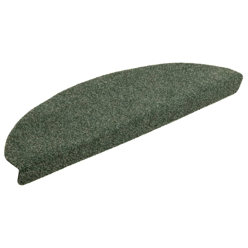 Self-adhesive stair mats 10 pcs. Green 65x21x4cm needle felt