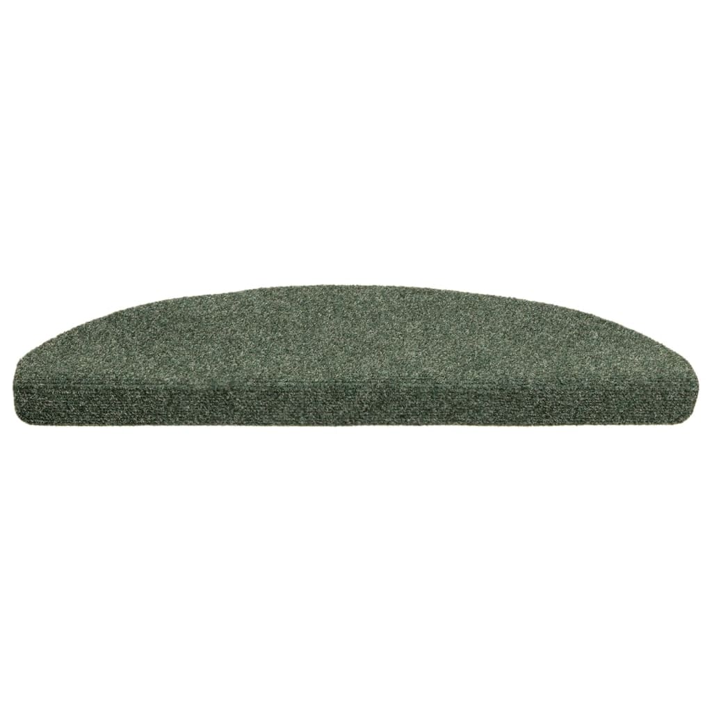 Self-adhesive stair mats 10 pcs. Green 65x21x4cm needle felt