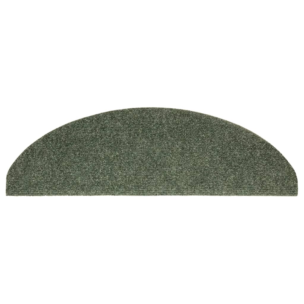 Self-adhesive stair mats 10 pcs. Green 65x21x4cm needle felt