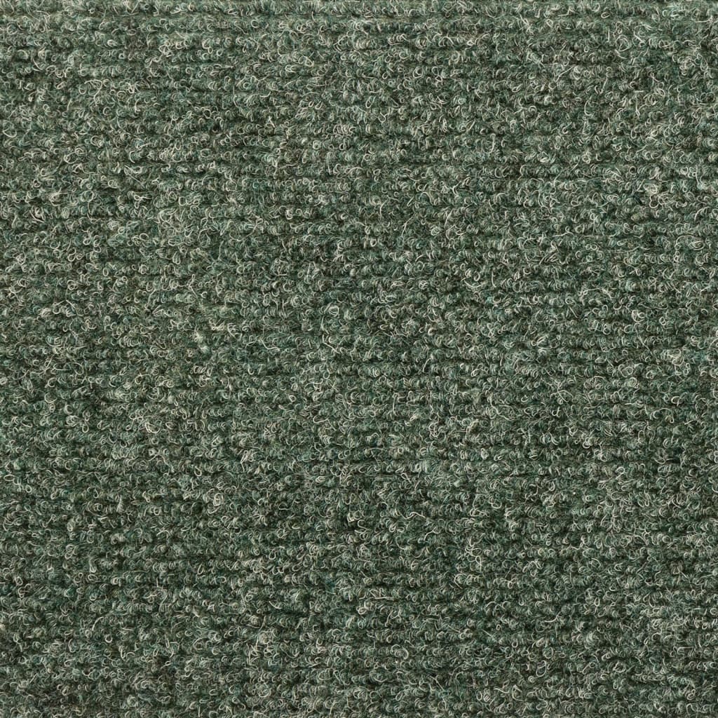 Self-adhesive stair mats 10 pcs. Green 65x21x4cm needle felt