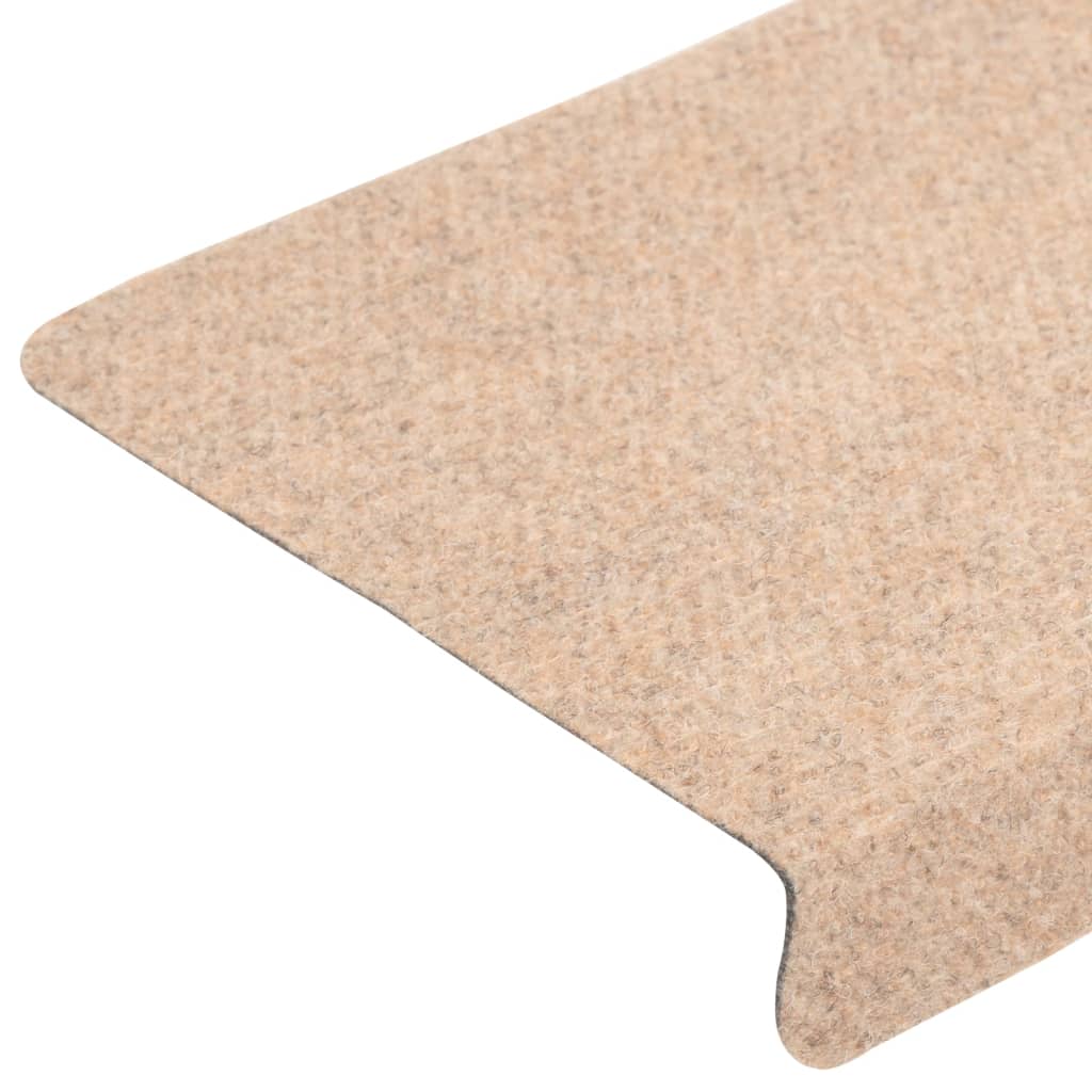 Stair mats 5 pcs. Brown 65x21x4 cm needle felt