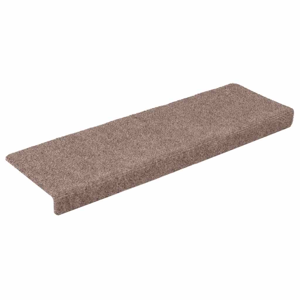 Stufenmatten Selbstklebend 10 Stk. 65x21x4 cm Creme Rechteckiger Rand