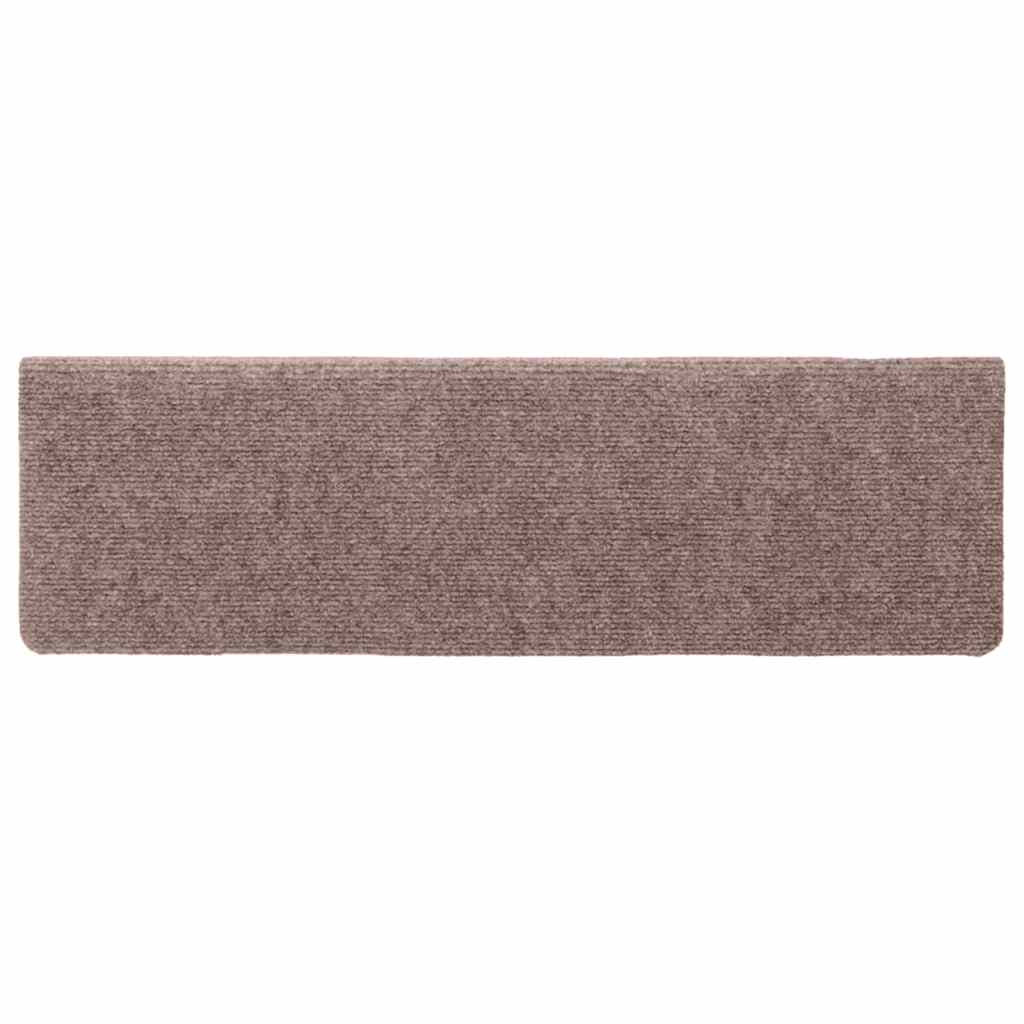 Stufenmatten Selbstklebend 10 Stk. 65x21x4 cm Creme Rechteckiger Rand