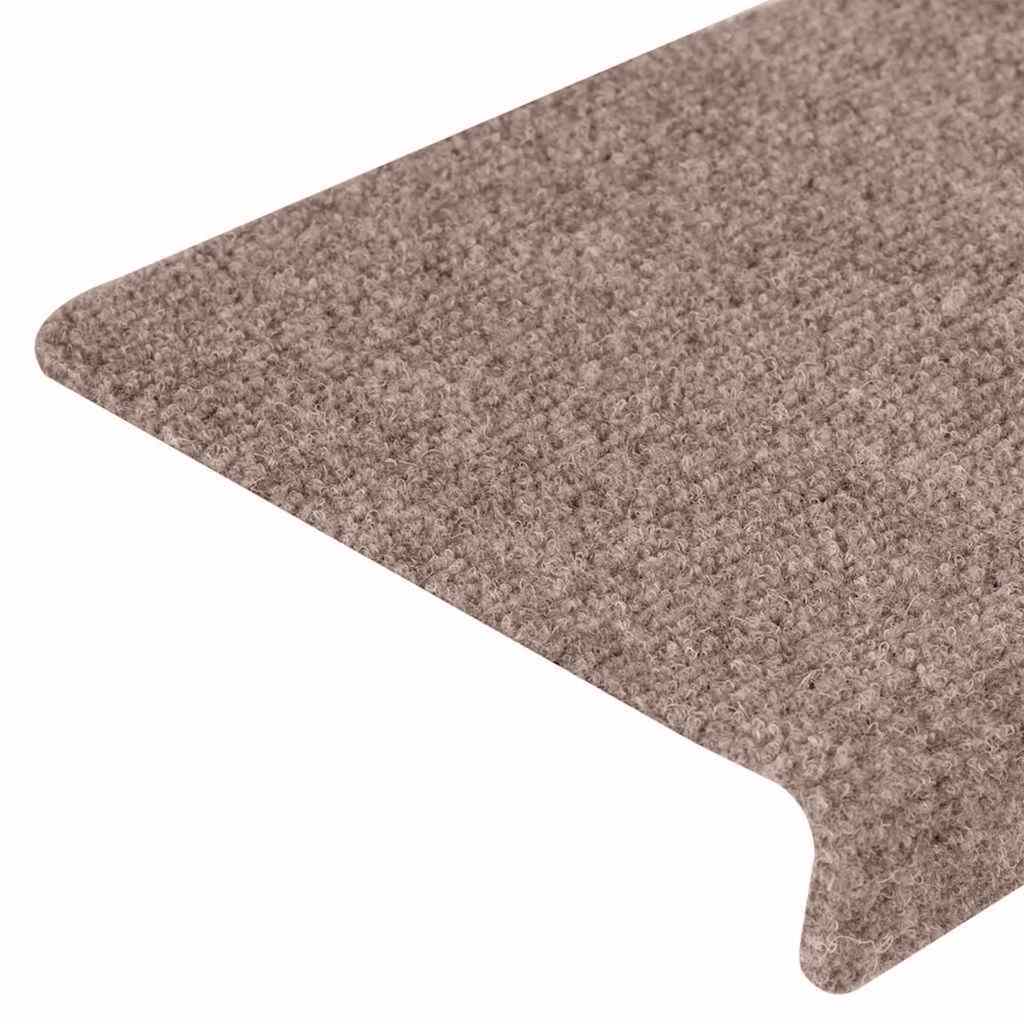 Stufenmatten Selbstklebend 10 Stk. 65x21x4 cm Creme Rechteckiger Rand