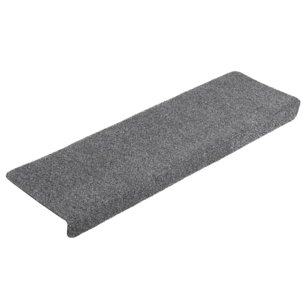 Stair mats 5 pcs. Light grey 65x21x4 cm needle felt