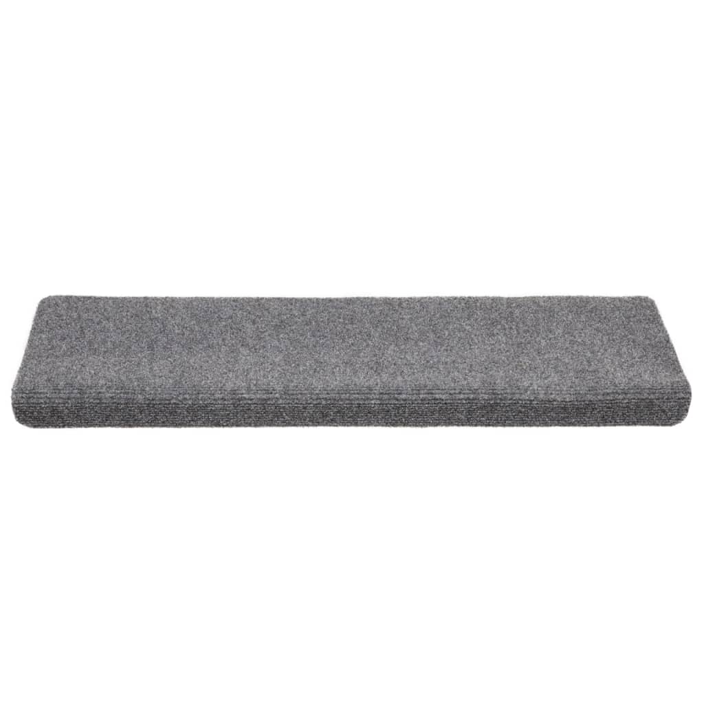 Stair mats 5 pcs. Light grey 65x21x4 cm needle felt