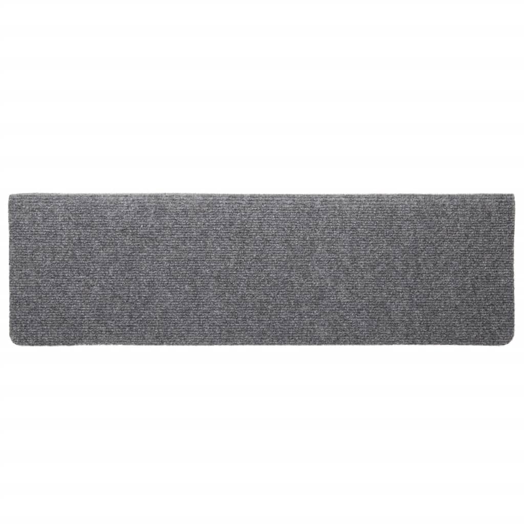 Stair mats 5 pcs. Light grey 65x21x4 cm needle felt