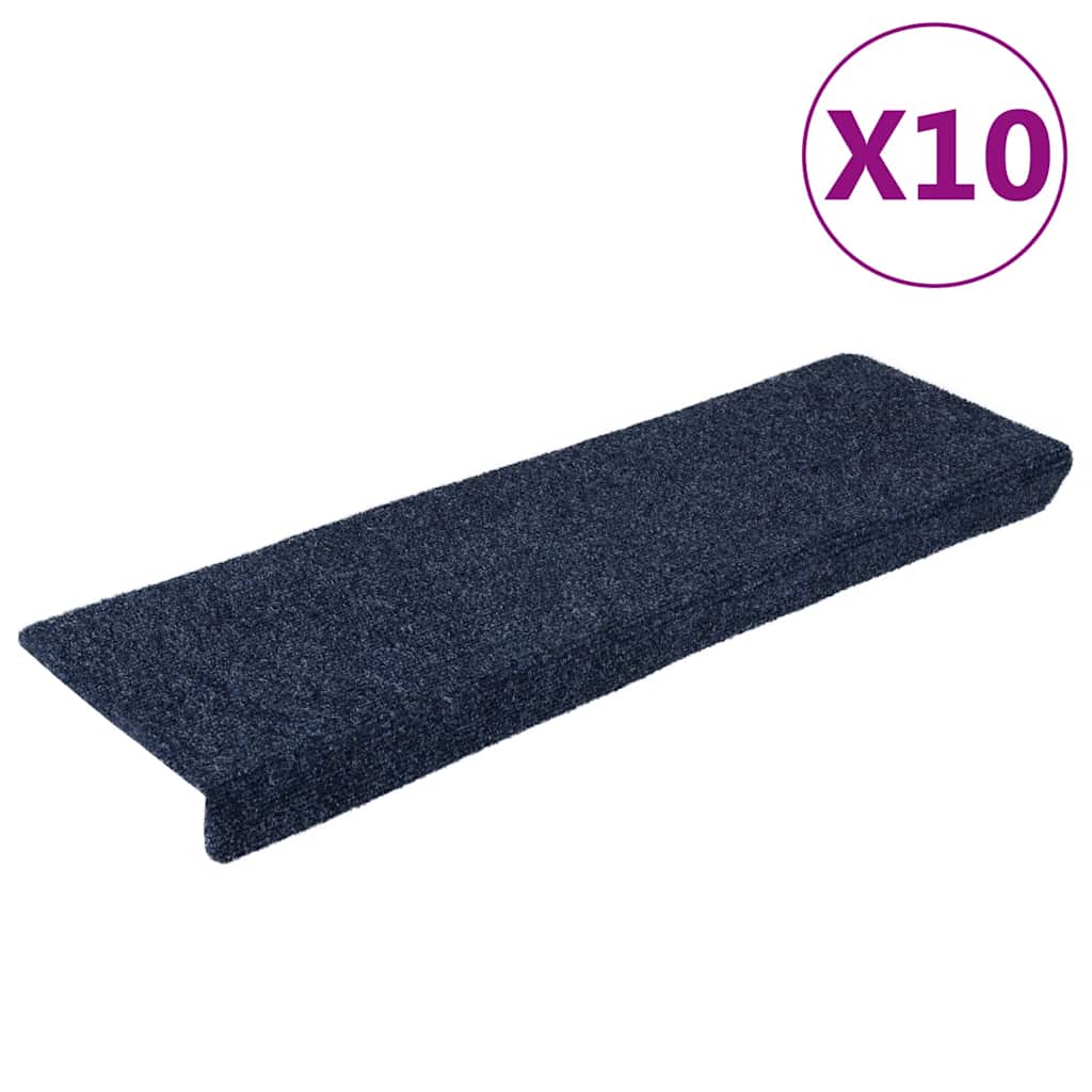 Stair mats 10 pcs. Anthracite 65x21x4 cm needle felt