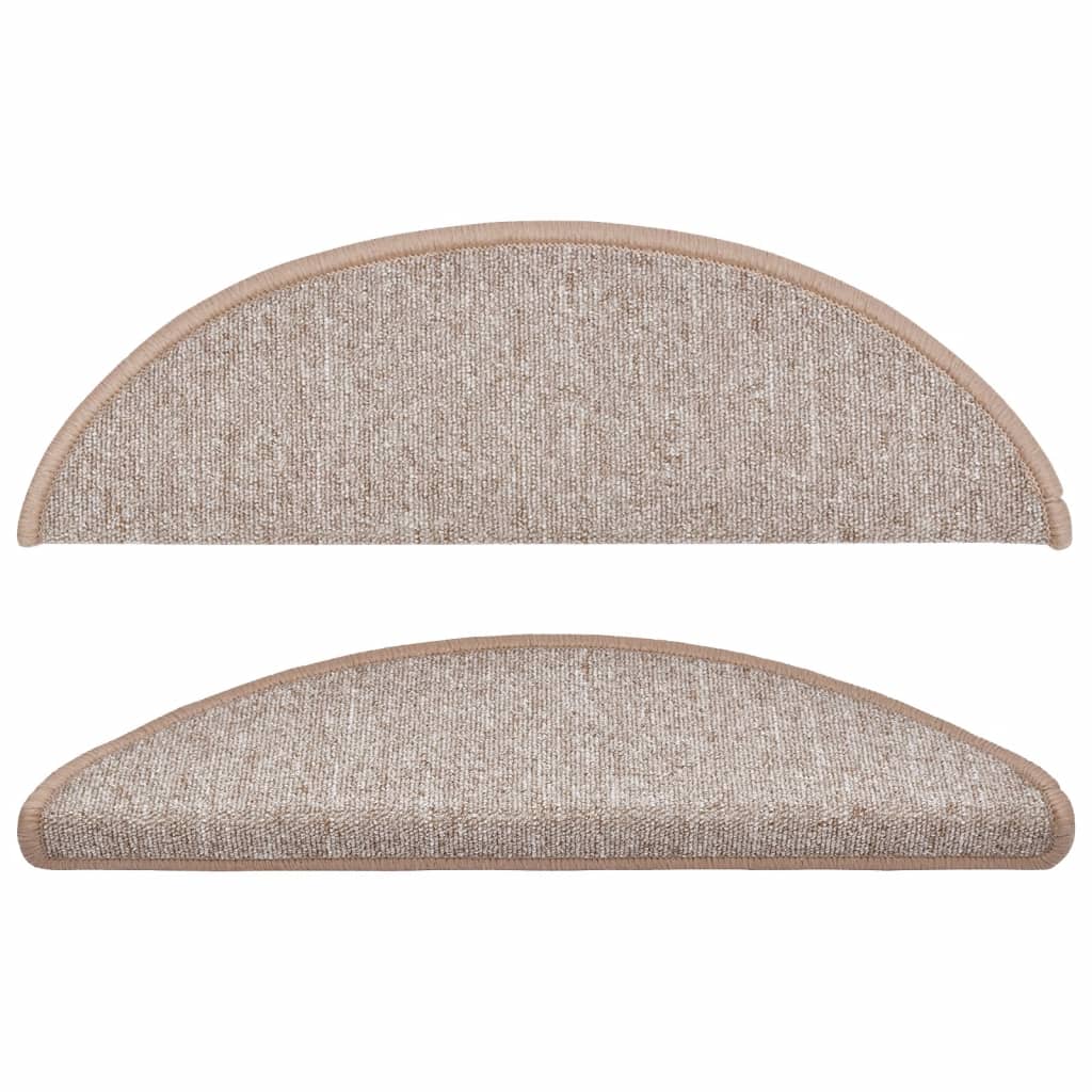 Stufenmatten 10 Stk. 56x17x3 cm Hellbraun Halbrund