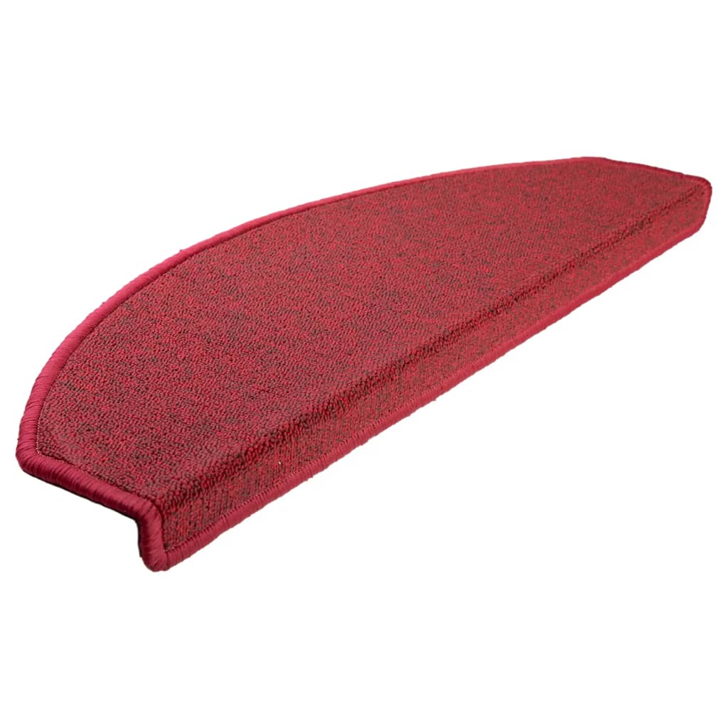 Stair mats 10 pieces 65x24x4 cm Bordeaux red