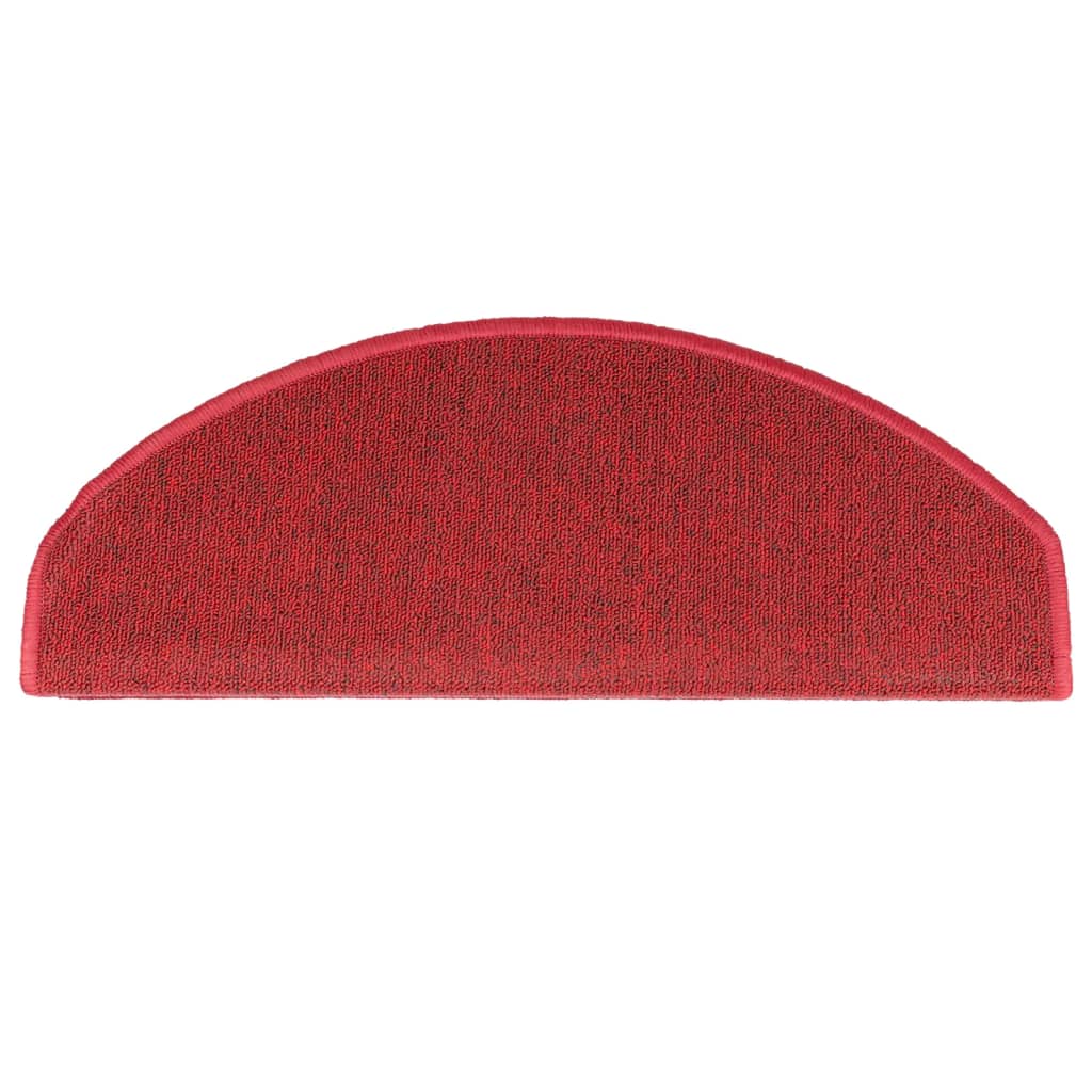 Stair mats 10 pieces 65x24x4 cm Bordeaux red